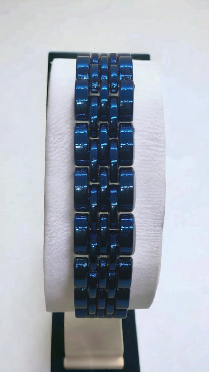 Titanium bracelet for men blue color  (jewellery